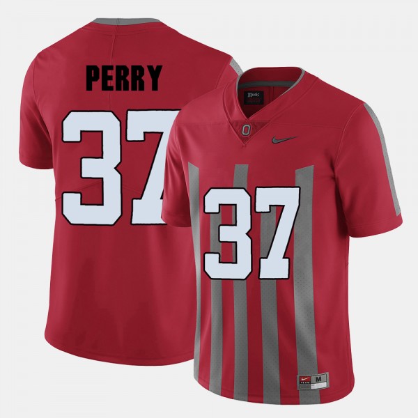 Ohio State Buckeyes Joshua Perry Men's #37 Red College Football Jersey 2404USBD7